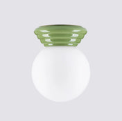 Plafonnier céramique vert moderne IP44 | MUKA