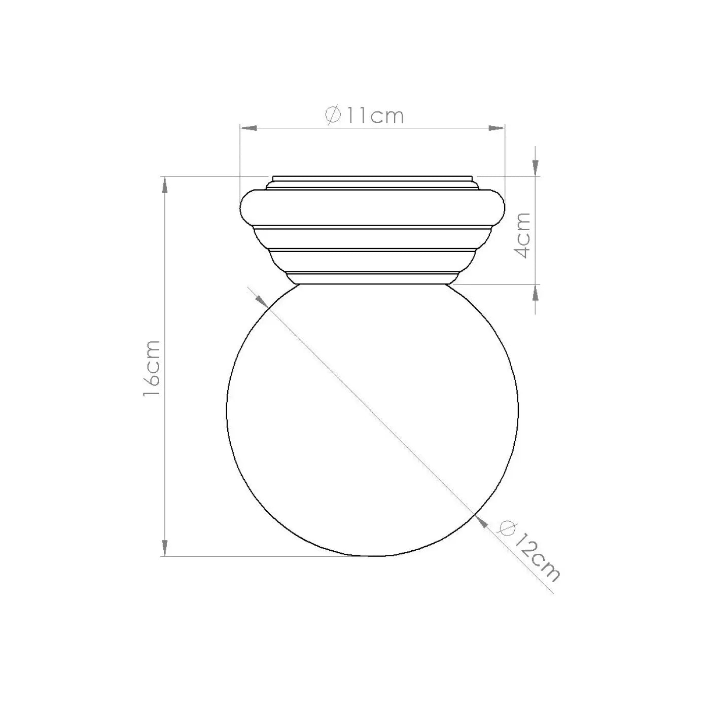 Plafonnier céramique vert moderne IP44 | MUKA