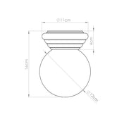 Plafonnier céramique vert moderne IP44 | MUKA
