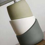 Lampe de chevet en céramique design avec abat-jour en tissu