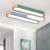 Plafonnier LED bois et verre design moderne | NABOHO