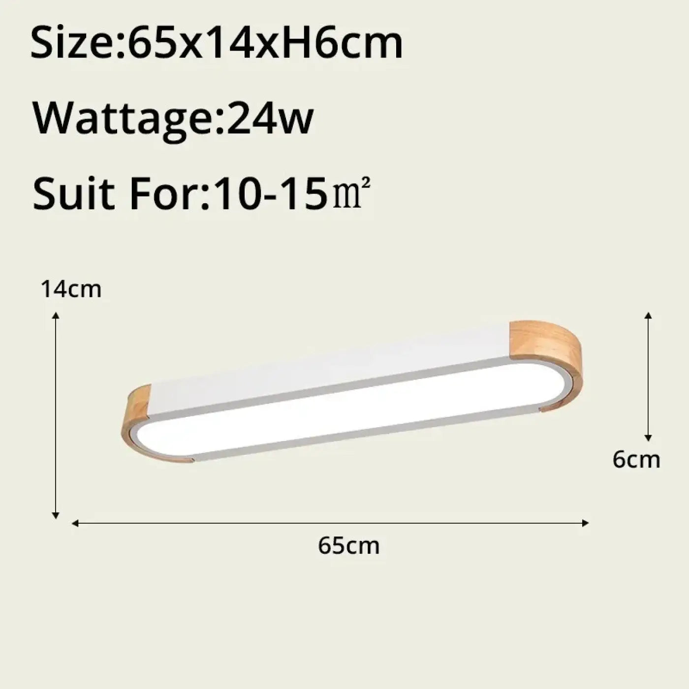 Plafonnier LED bois et verre design moderne | NABOHO