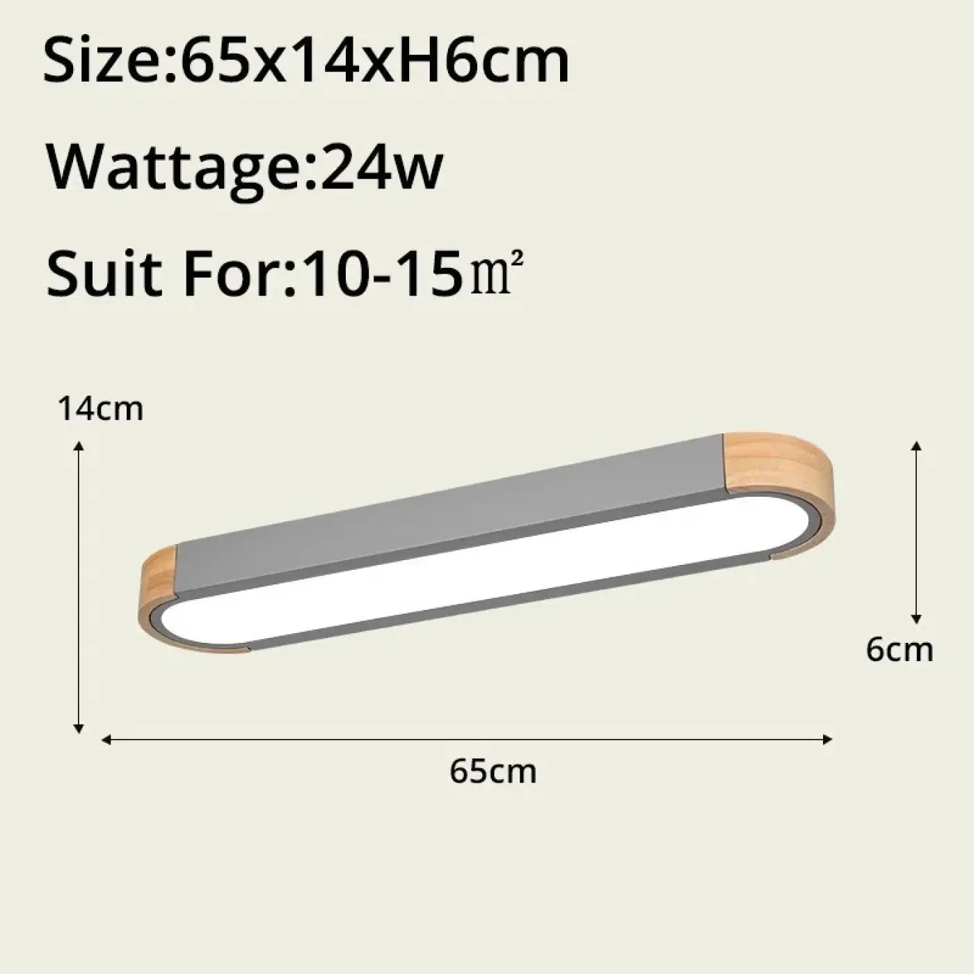 Plafonnier LED bois et verre design moderne | NABOHO