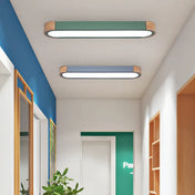 Plafonnier LED bois et verre design moderne | NABOHO