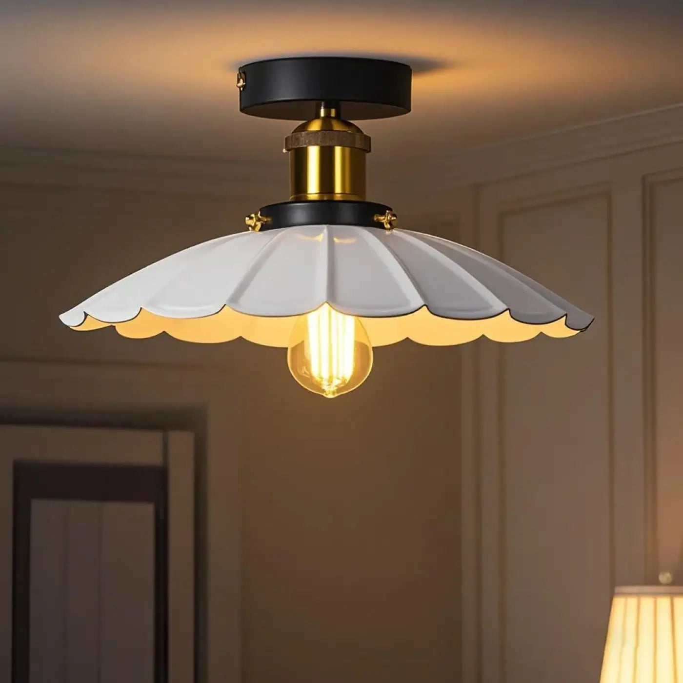 Plafonnier noir vintage industriel LED | DAHIR