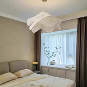 Plafonnier tissu beige scandinave LED | NUHA