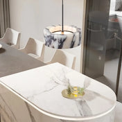 Plafonnier LED marbre noir design original | SOGEKUS