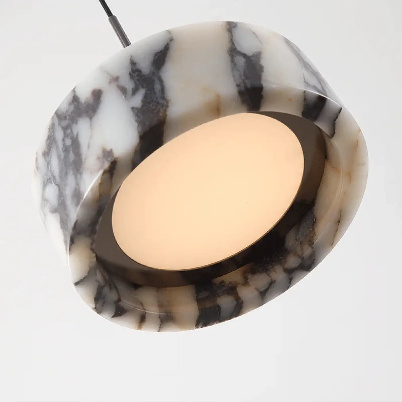 Plafonnier LED marbre noir design original | SOGEKUS