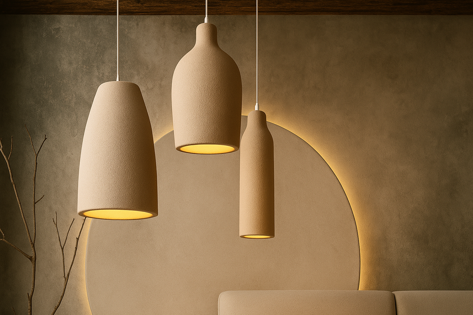 wabi sabi style pendant lights hanging 